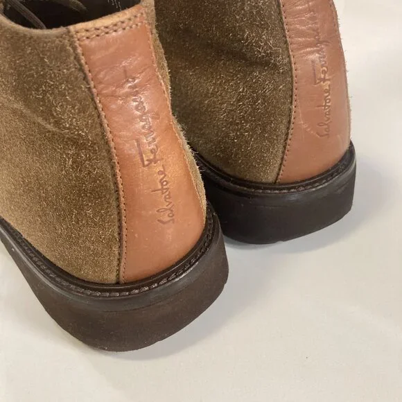 $800 SALVATORE FERRAGAMO Made in Italy Brown Suede Chukka Ankle Boot US 10.5 $800 SALVATORE FERRAGAMO Made in Italy Brown Suede Chukka  main image 2